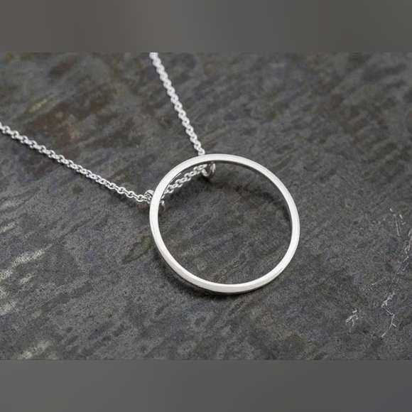 ♥️ CIRCLE OF LIFE STERLING SILVER NECKLACE - Picture 2 of 6